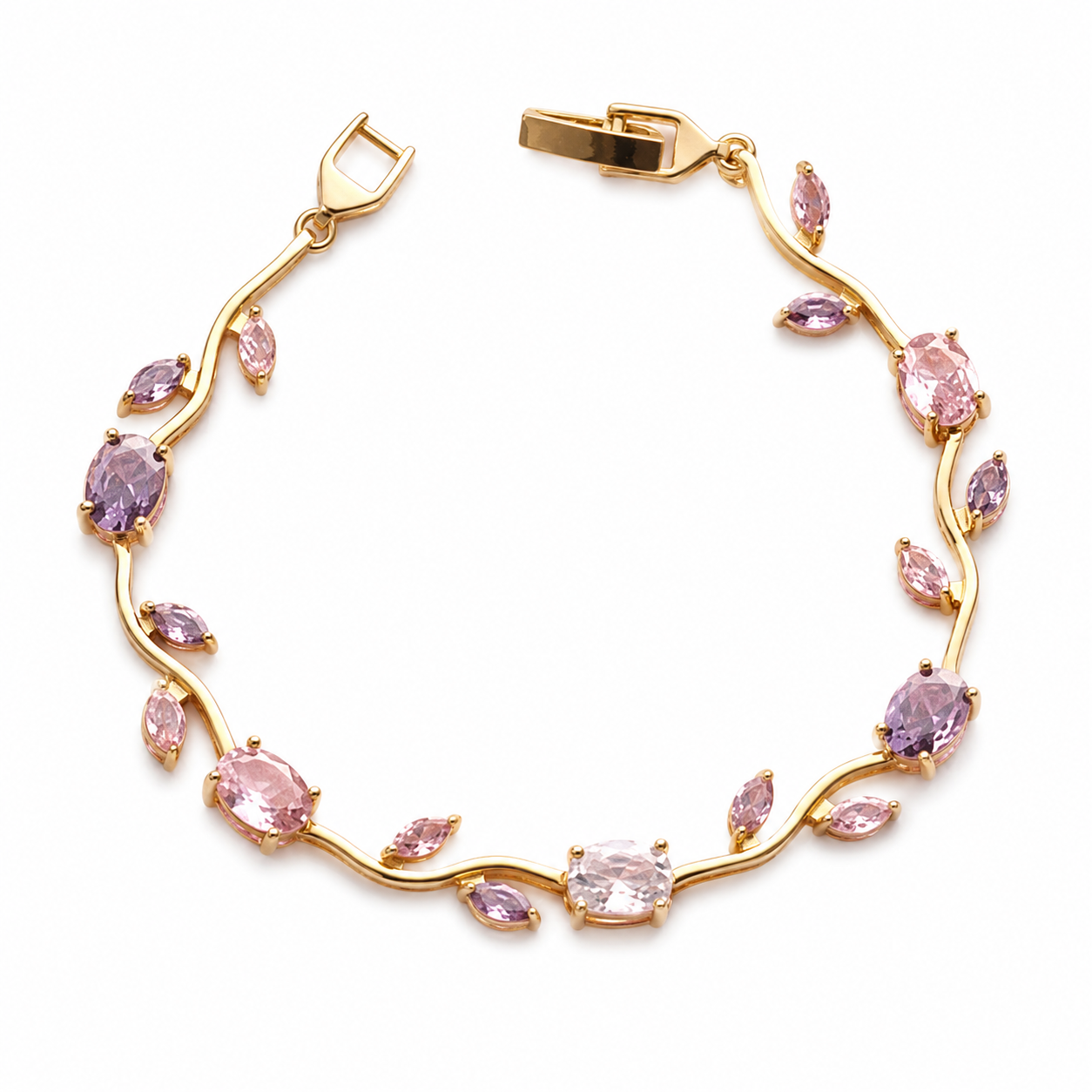 Tulip Floral Bracelet – Gold-Plated Adjustable Bracelet for Women
